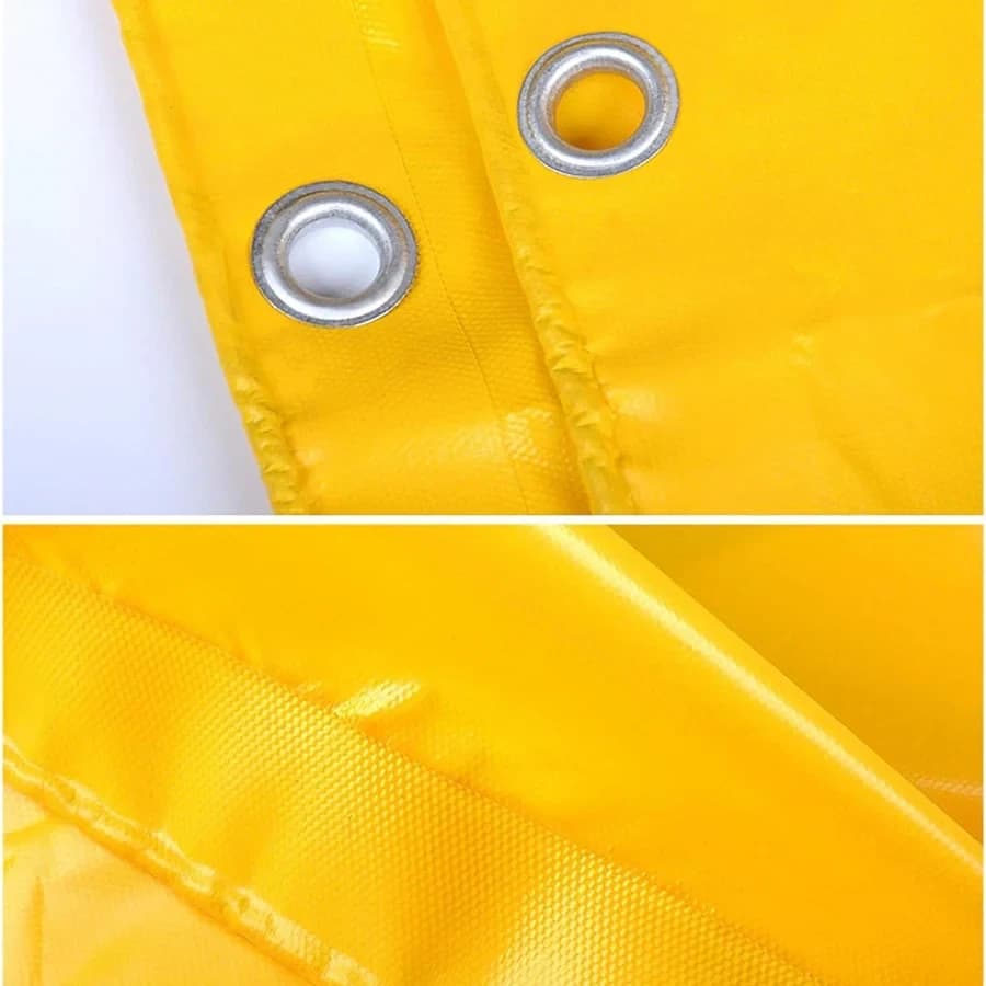 Singhal Heavy Duty Tarpaulin Sheet Yellow 170 GSM, Reinforced, UV Resistant, Waterproof - Image 2