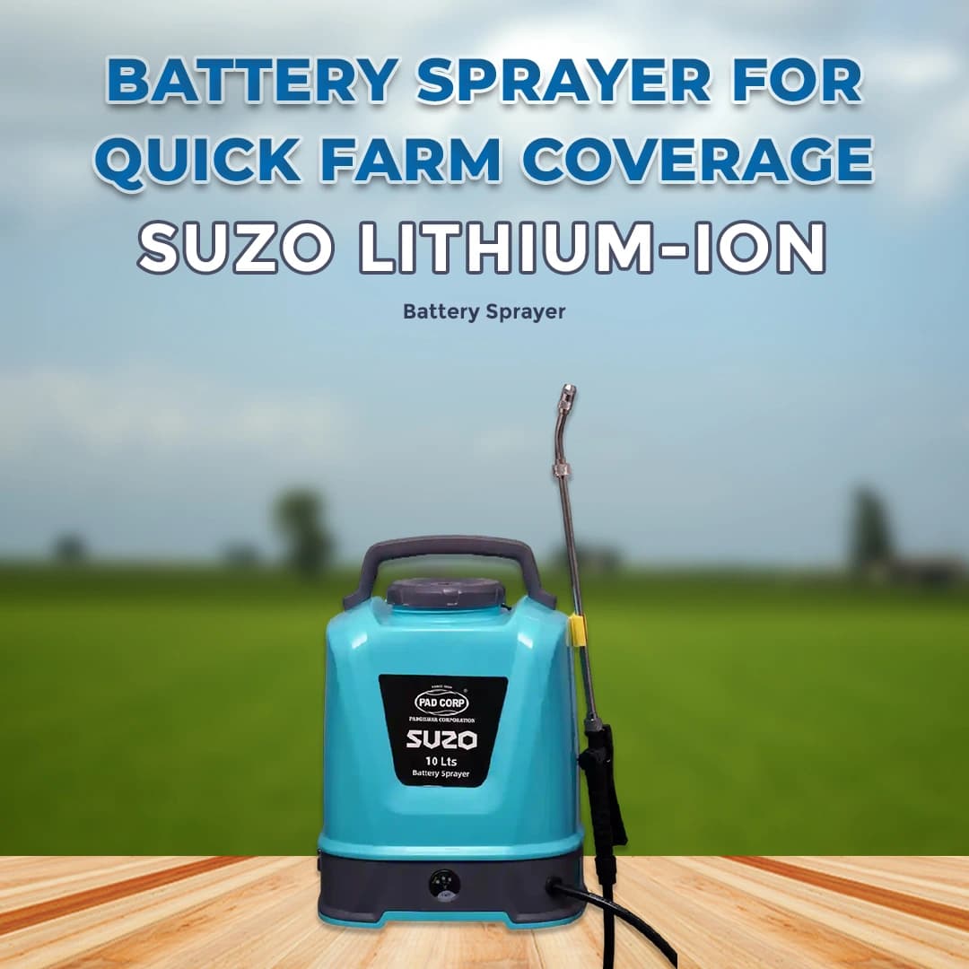 Pad Corp Suzo Lithium-Ion Battery Sprayer With Belt, 10 Liter Tank Capacity For Gardening, Office, Farm House 6 Month Battery Warranty, - Image 2