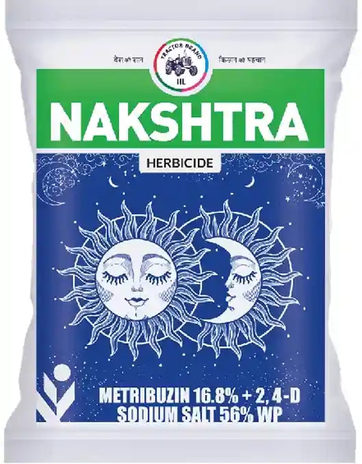 IIL Nakshatra Metribuzin 16.8% + 2,4-D Sodium Salt 56% WP Herbicide , Used For Control Of Grassy And Broad Leaf Weeds In Sugarcane Crop