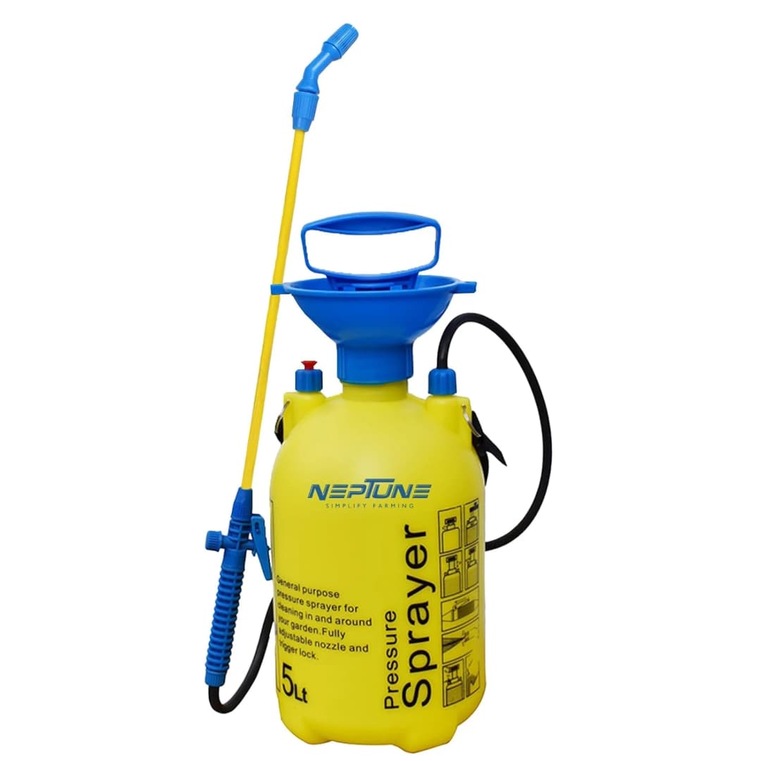 Neptune NF-5.0 Hand Operated Sprayer, 5-Liter Adjustable Shoulder Strap, Pressure Relief Valve, Ideal for Gardening, Agriculture Use
