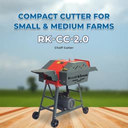 Royal Kissan Chaff Cutter RK-CC-2.0, Cutting Capacity 2000 KG-HR, High Speed Cutting, FMTTI Tested 2