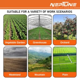 Neptune NC-62 Heavy-Duty Mini Tiller, 62CC 3HP Petrol Engine, High Carbon Blades, 16 Width, 4 Depth, Perfect for Agriculture, Farm & Garden Work 6