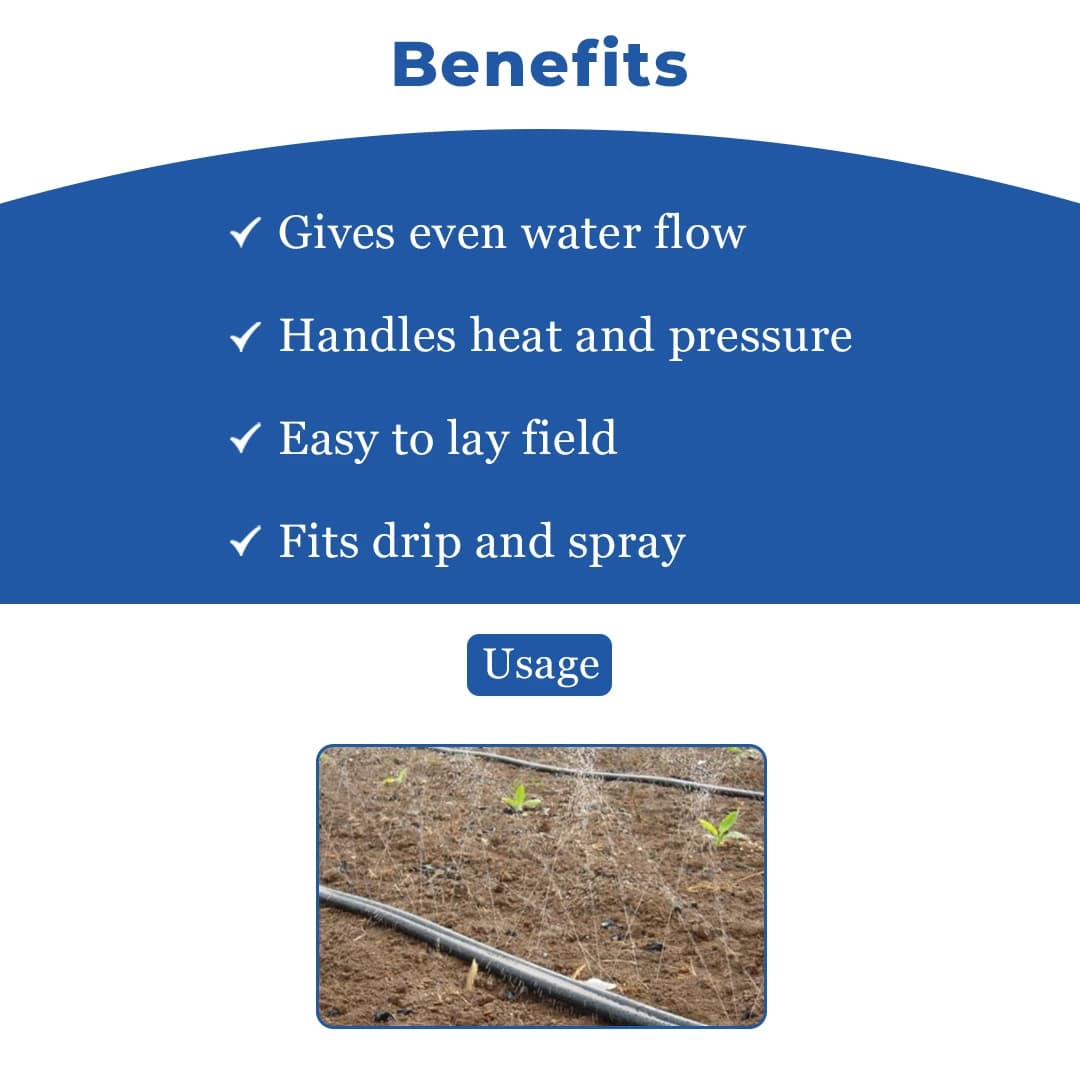 Siddhi Vinayak Rain Pipe 100 Meter Length With Accessories (Cock, Rubber Grommet, Joiner, End Connector) UV Resistant, Easy To Use And Setup. - Image 4