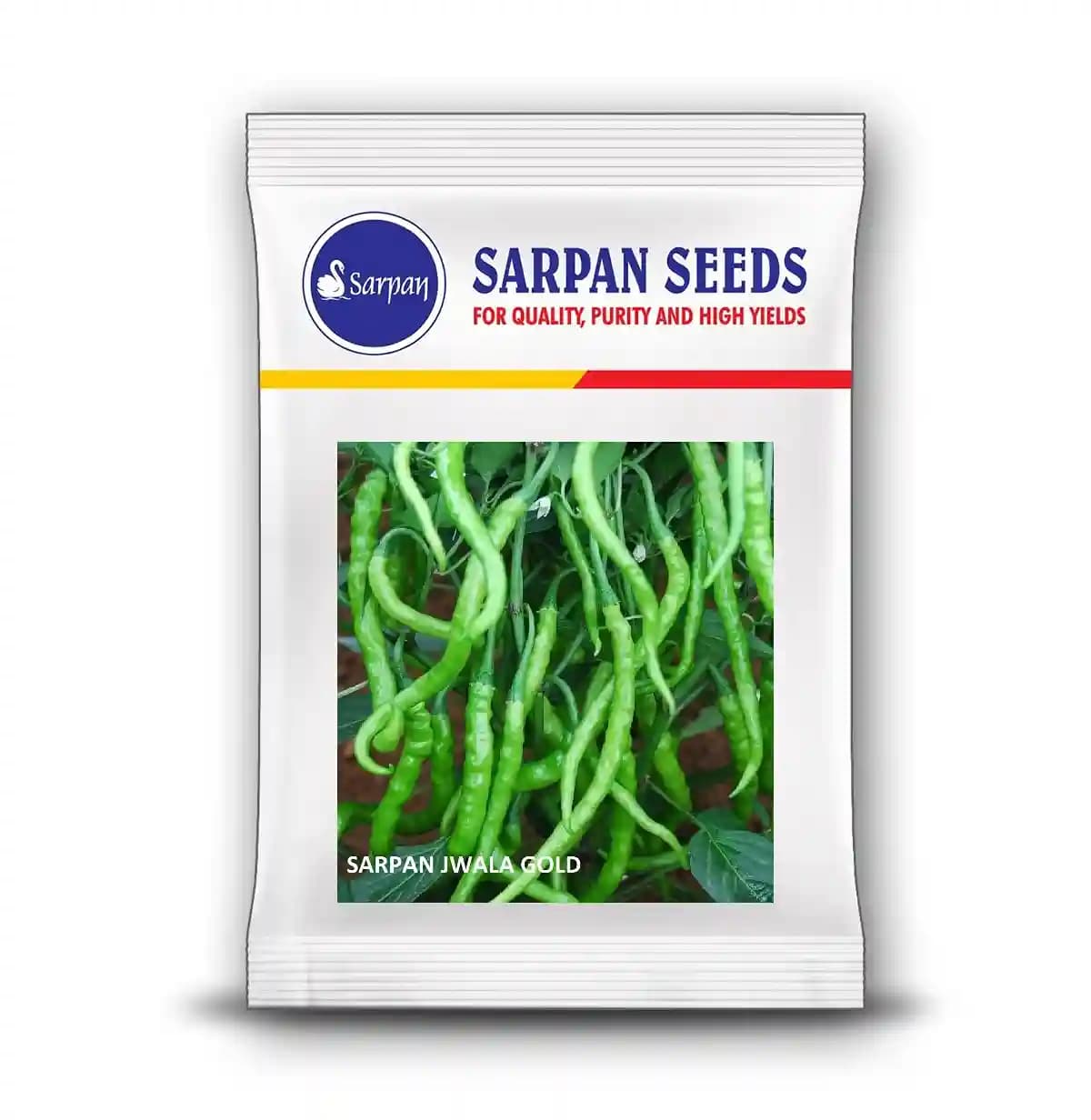 Sarpan Jwala Gold Chilli Seeds - (Mirchi Seeds) Best For All India Region With Best Germination - Image 1