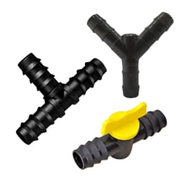 Radhe Agri 16 MM Drip Irrigation Pipe Fittings Accessories Set, Elbow, Tee, Straight Connector, Y Jointer, Drip Cock, Grommet (Each 25 Pcs) 5