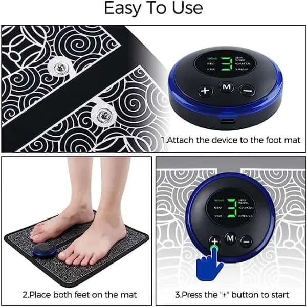 EMS Electric Foot Massager, Portable Circulation Stimulator - 8 Modes - Image 3