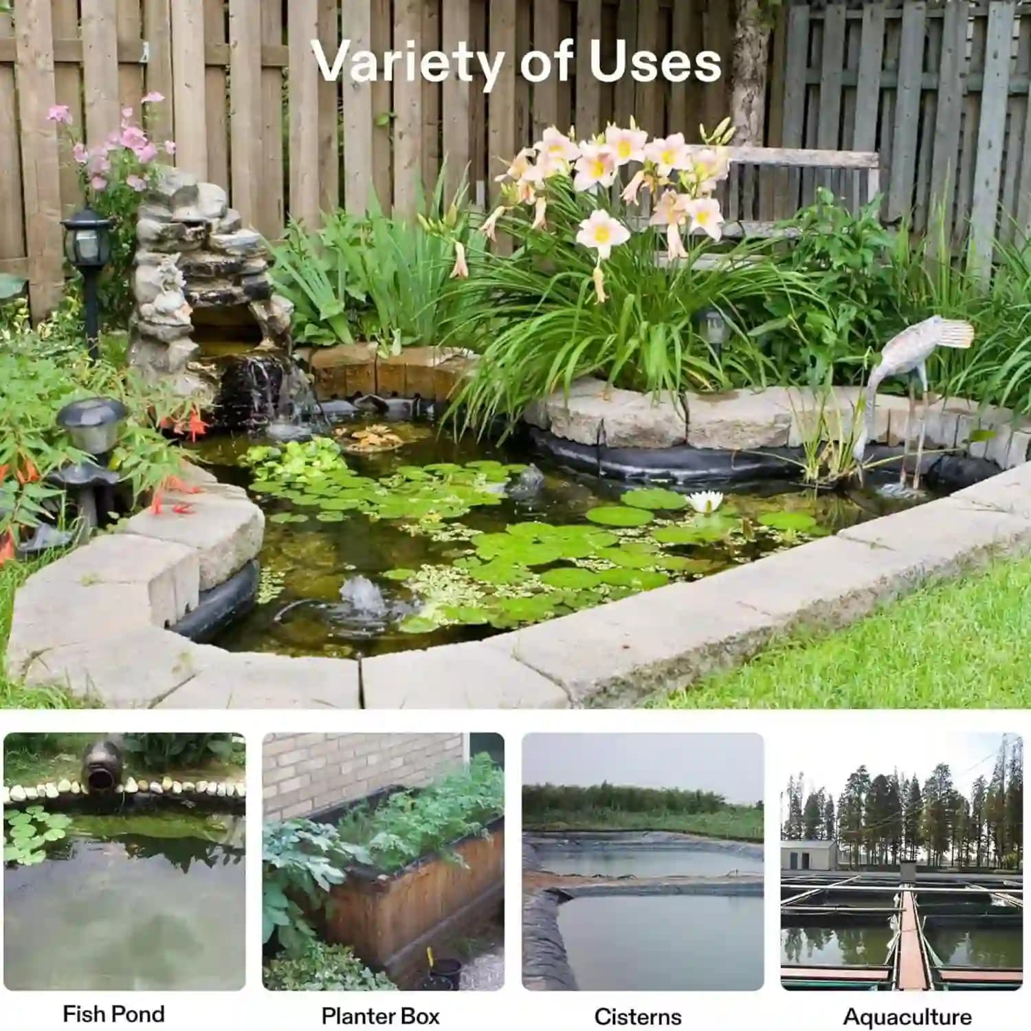 Singhal 300 Micron HDPE Pond Liner Sheet, Heavy Duty Black Waterproof - Image 4