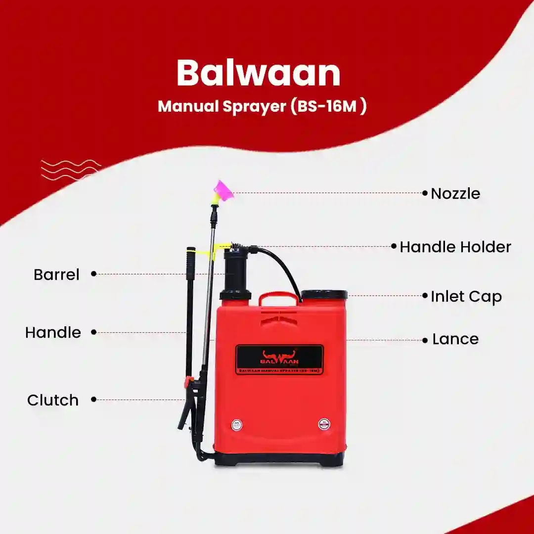 Balwaan BS-16M Manual Sprayer - 16 Litre Capacity