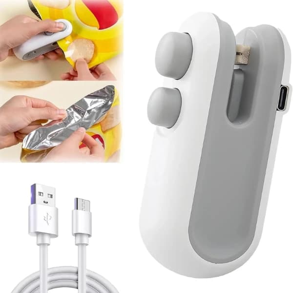 2 In 1 Mini Bag Sealer & Cutter, USB Rechargeable Food Storage Sealer - Image 8