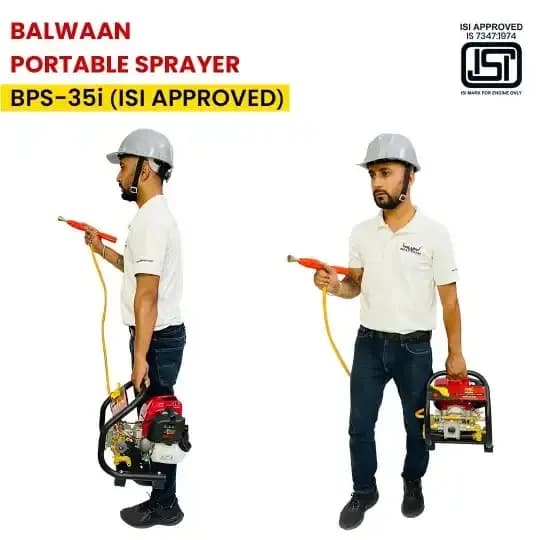 Balwaan BPS-35i ISI Marked Portable Sprayer with 25 Mtr Hose Pipe, 4 Stroke 35CC Engine, Less Fuel Consumption - Image 7