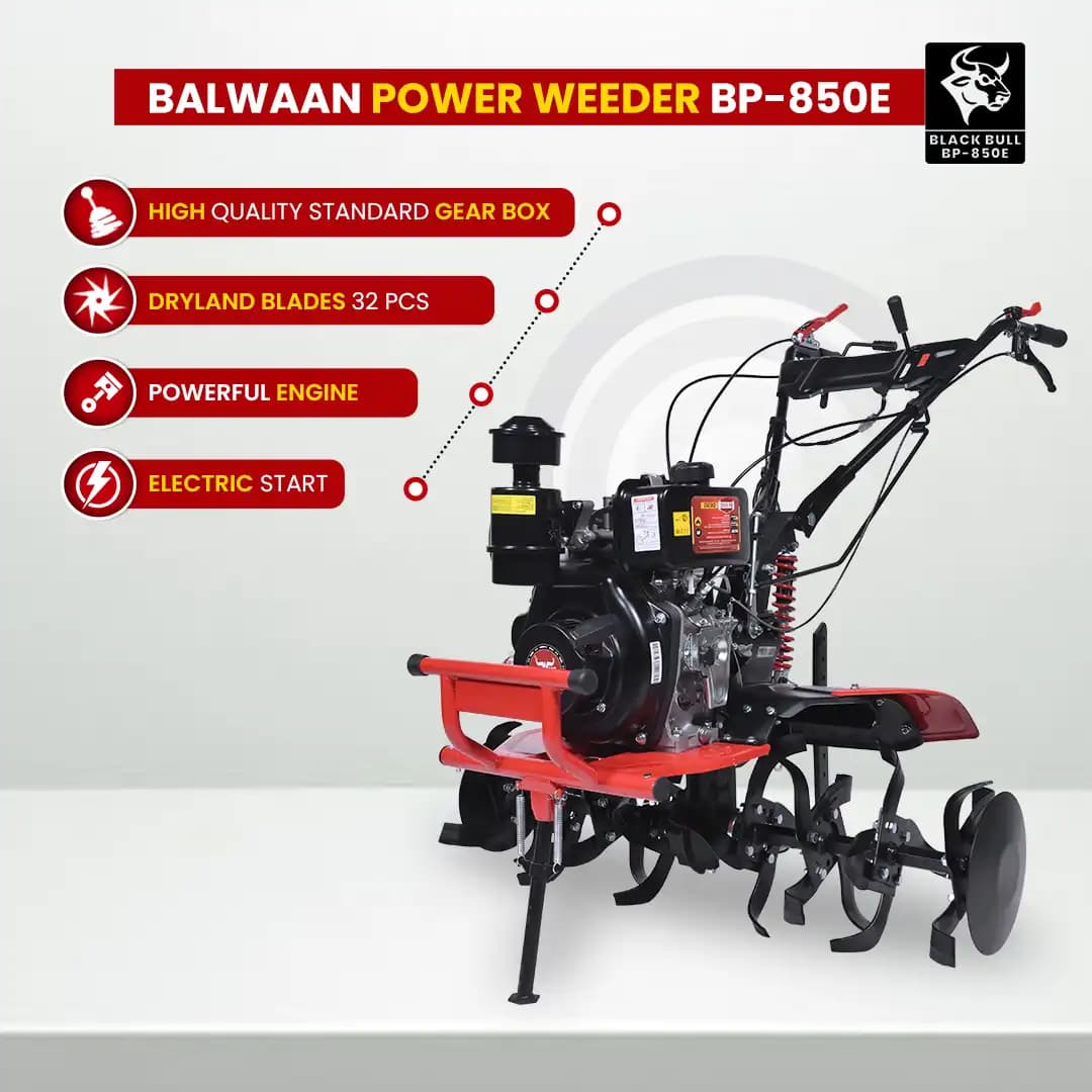 Balwaan BP-850E Black Bull Power Weeder - 247cc, 4 Stroke - Image 4