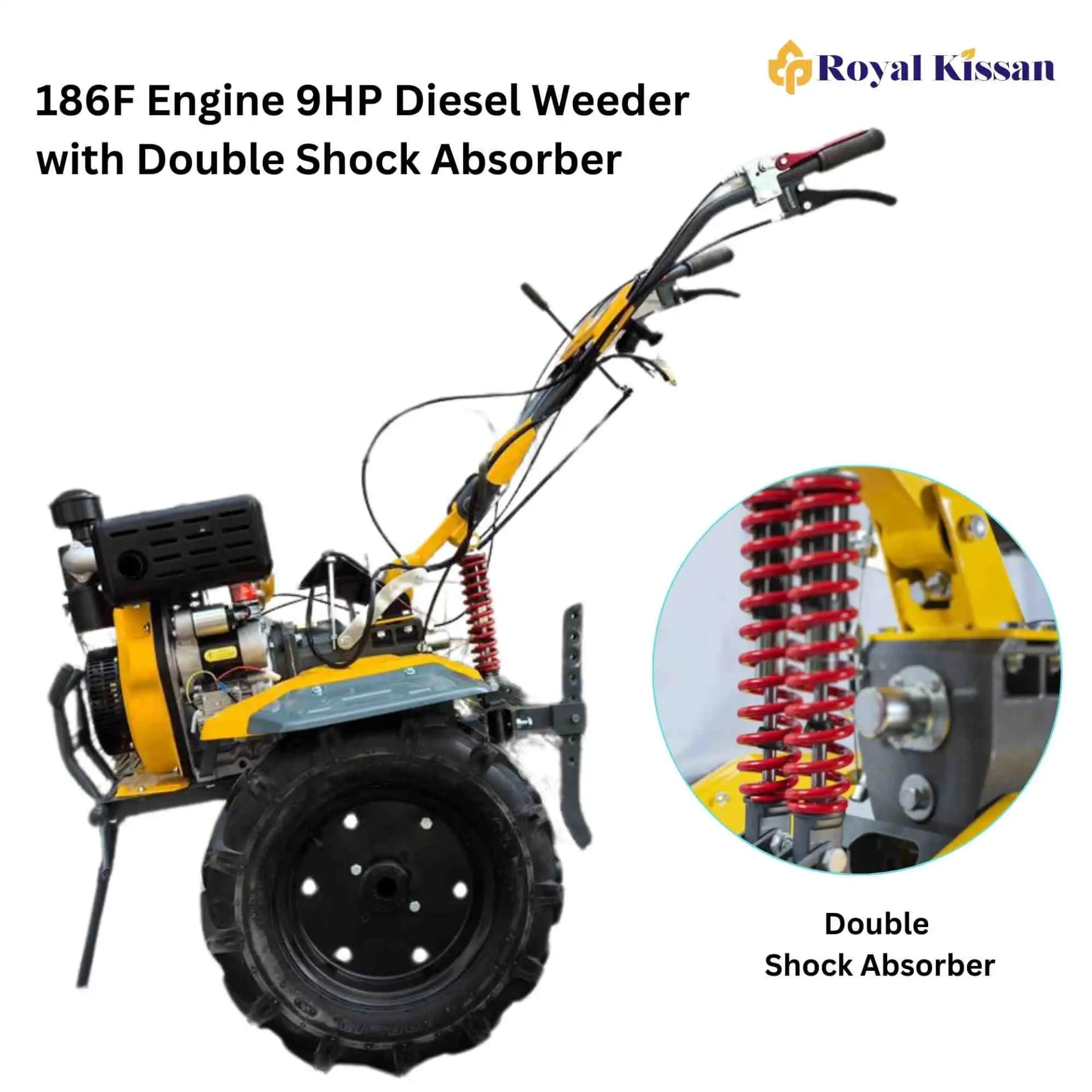 Royal Kissan RK-ICD-UP 186-SH Power Weeder - 4 Stroke, 186F Engine, FMTTI Tested, Shock Absorber - Image 3