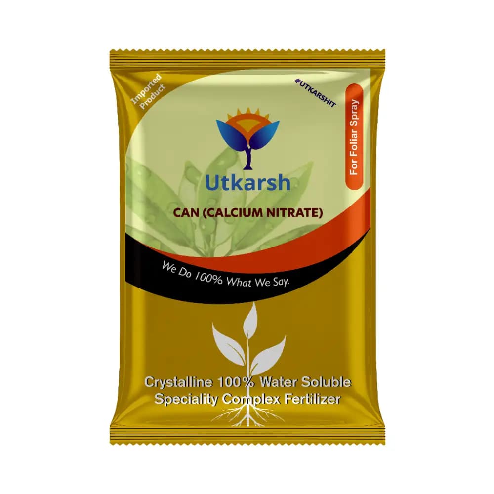 Utkarsh Calcium Nitrate Ca(NO3)2 (100% Water Soluble Fertilizer) For Foliar Spray and Irrigation