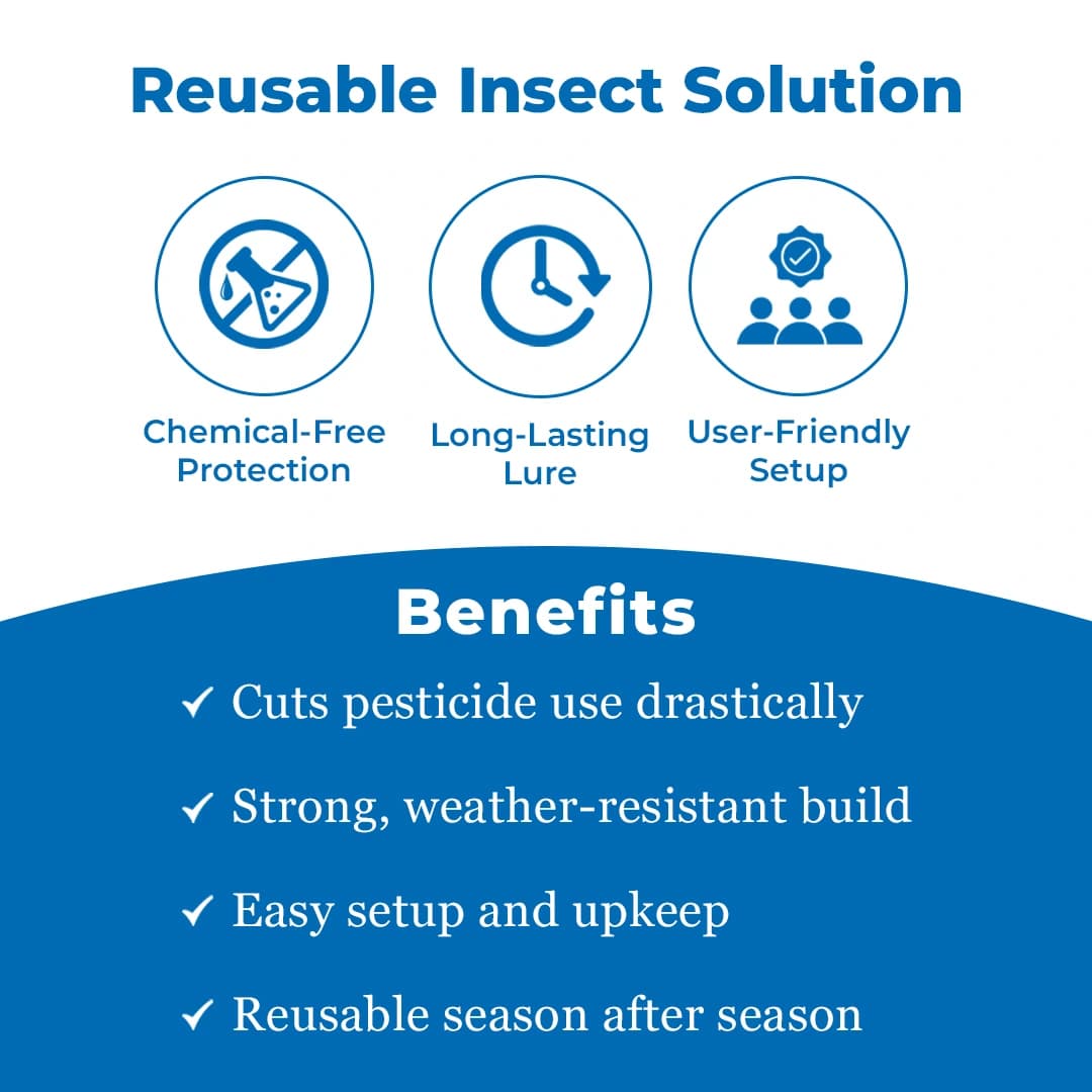 Barrix Catch Fruit Fly Trap Set , Pheromones Trap and Lure, Can Be Used For Fruit And Commercial Crops, Bactrocera dorsalis. - Image 3