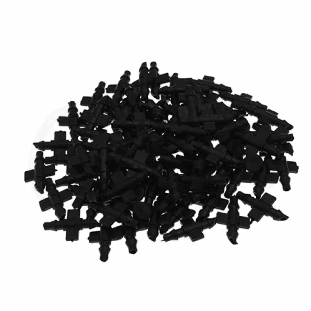 Siddhi Plastic Drip Irrigation Pin Connectors (120 Pcs) and Drip Irrigation Garden Watering Plants Feeder Line Pipe 4mm, 100 Mtr Length