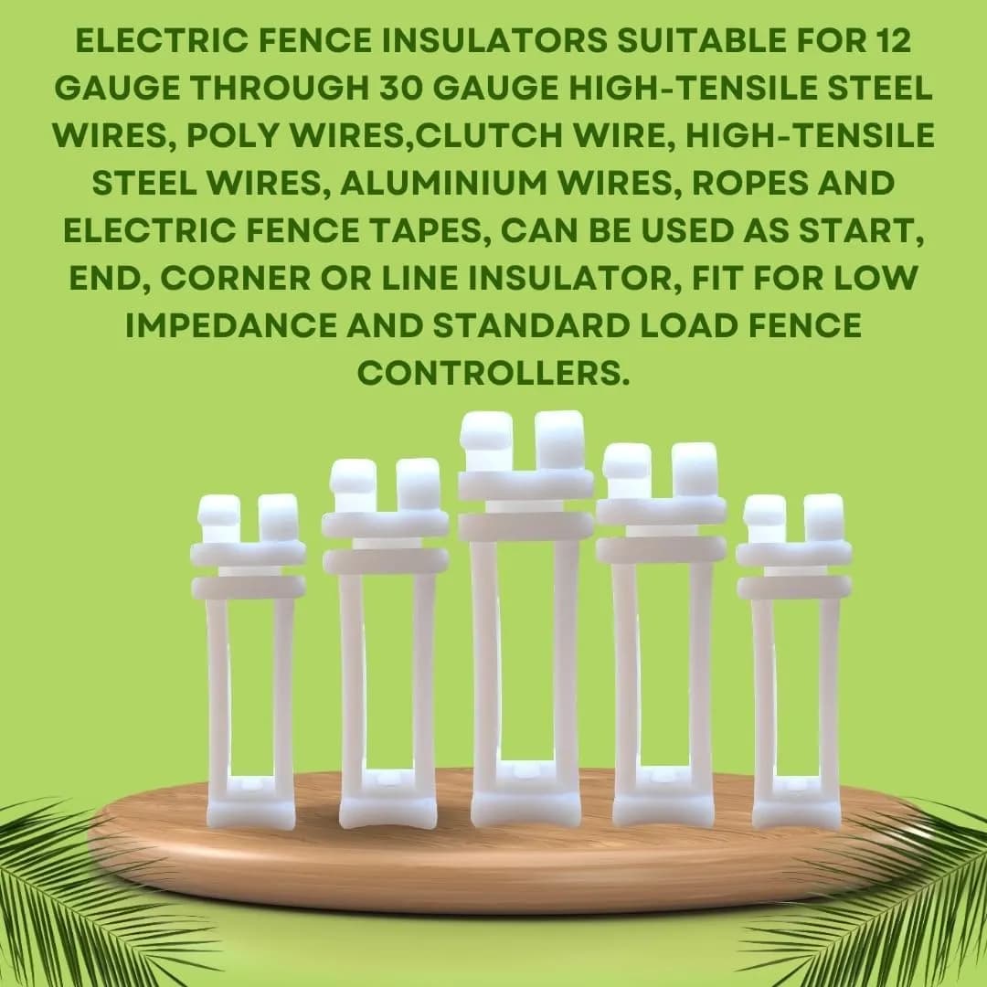 Radhe 4-Inch White Fencing Insulator For Zatka Machine, Durable And Weather-Resistant, Use In Solar Fencing and Crop Care System - Image 7