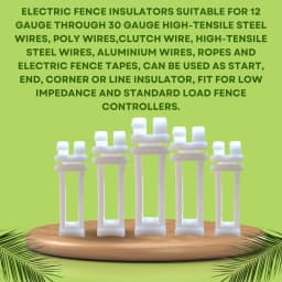 Radhe 4-Inch White Fencing Insulator For Zatka Machine, Durable And Weather-Resistant, Use In Solar Fencing and Crop Care System 7