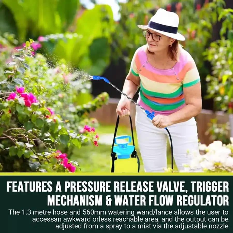 Neptune NF-5.0 Hand Operated Sprayer, 5-Liter Adjustable Shoulder Strap, Pressure Relief Valve, Ideal for Gardening, Agriculture Use - Image 5