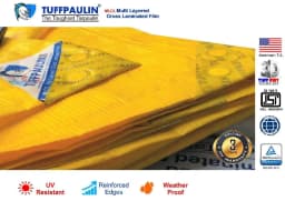 Tuffpaulin Pond Liner Heavy Duty Tarpaulin, Extra Strong Eyelets, UV Resistant 13