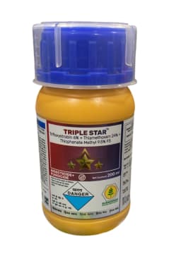 Sudarshan Triple Star Trifloxystrobin 6% + Thiamethoxam 24% + Thiophanate Methyl 9.5% FS Insecticide, Targets Wide Variety Of Pests, Including Aphides 2