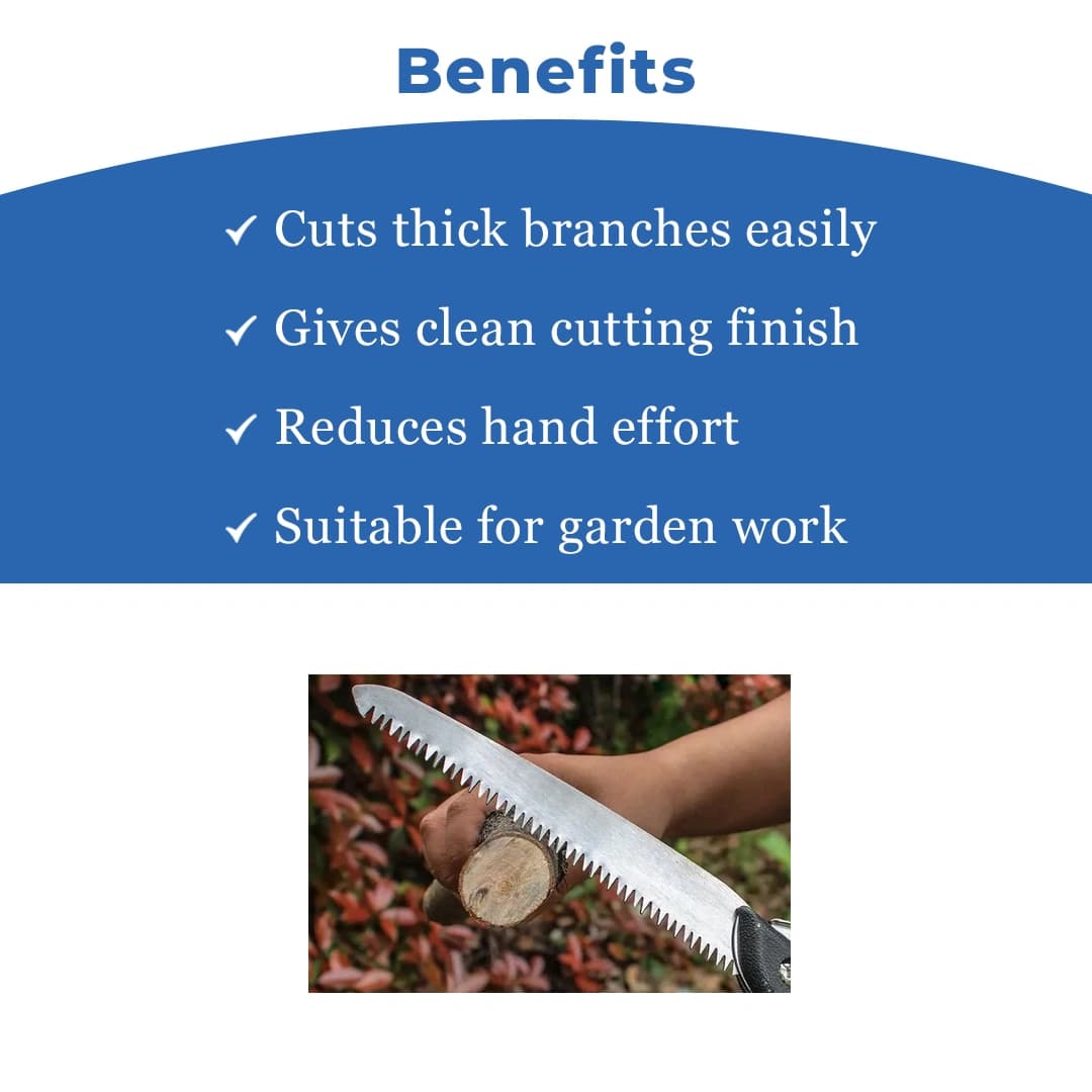 Pad Corp Sunaya Pruning Saw Hand Powered High Quality Heavy Duty Carbon Blade With Safety Black Cover Branch Remove tool - Image 4