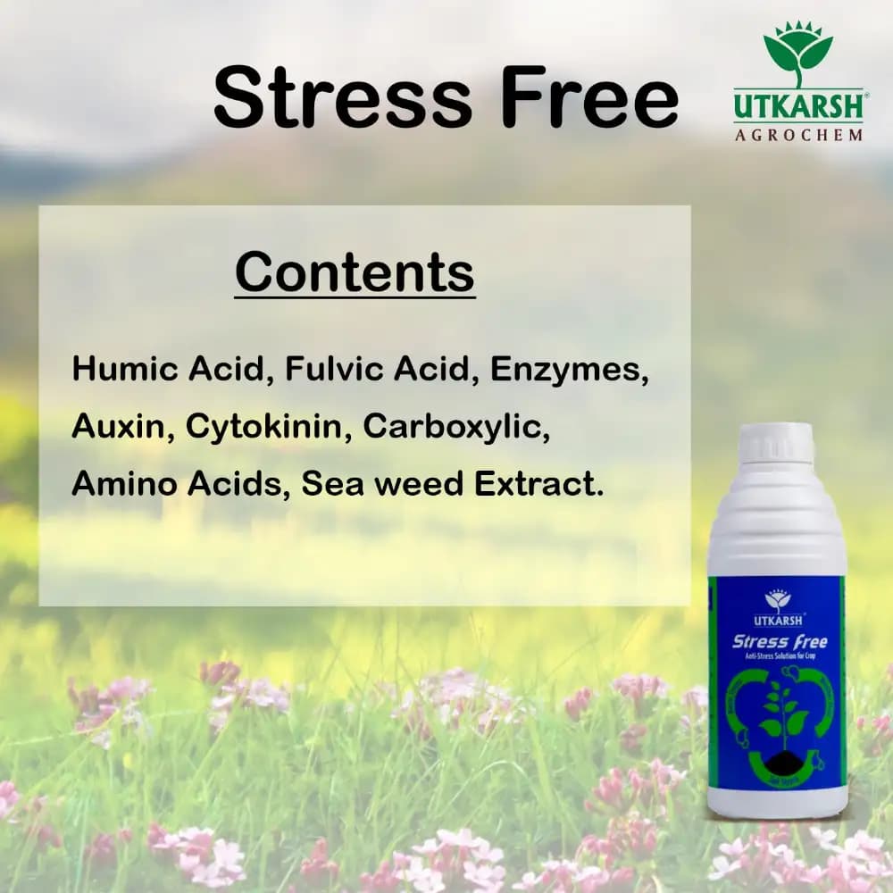 Utkarsh Stress Free Anti-Stress Solution Bio-Stimulant, Combination Of Humic Acid, Fulvic Acid, Best Amino Acids And Seaweeds - Image 4