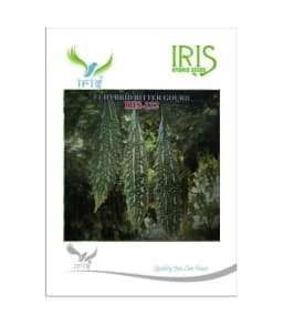 आईरिस हाइब्रिड सब्जियों के बीज, एफ1 हाइब्रिड करेला आईएचएस-132, चमकदार गहरा हरा रंग 1