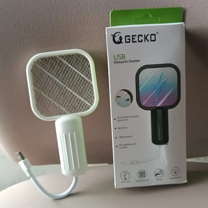 Rechargeable Electric Mosquito Swatter Racket with Built In UV Light Trap And USB Charging, 2 In 1 Insect Killer For Home and Outdoor Use - Image 5