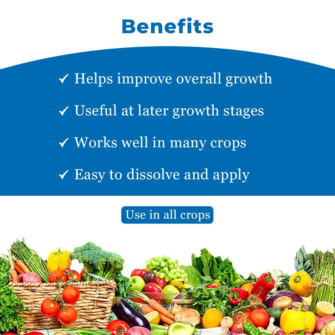 एग्रीवेंचर एनपीके 00:00:50 आयातित 100% पानी घुलनशील बूंद से सिंचाई और पर्ण छिड़काव उर्वरक, सभी प्रकार के पौधों और कृषि फसलों के लिए उपयुक्त - Image 4