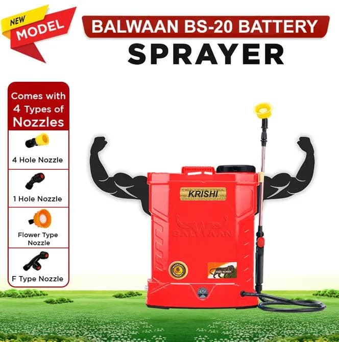 Balwaan BS-20 Single Motor Battery Operated Sprayer, 12 Volt X 8 Amp, Heavy Duty Material, 20 L Tank Capacity - Image 6