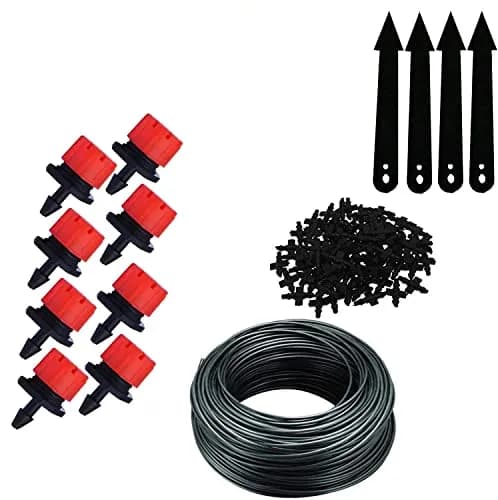 PEP Solution Drip Irrigation Garden Watering Plants KIT Feeder Line Supply 4mm Drip Emitters, Pin Connectors & Emitter Stacks - Image 1