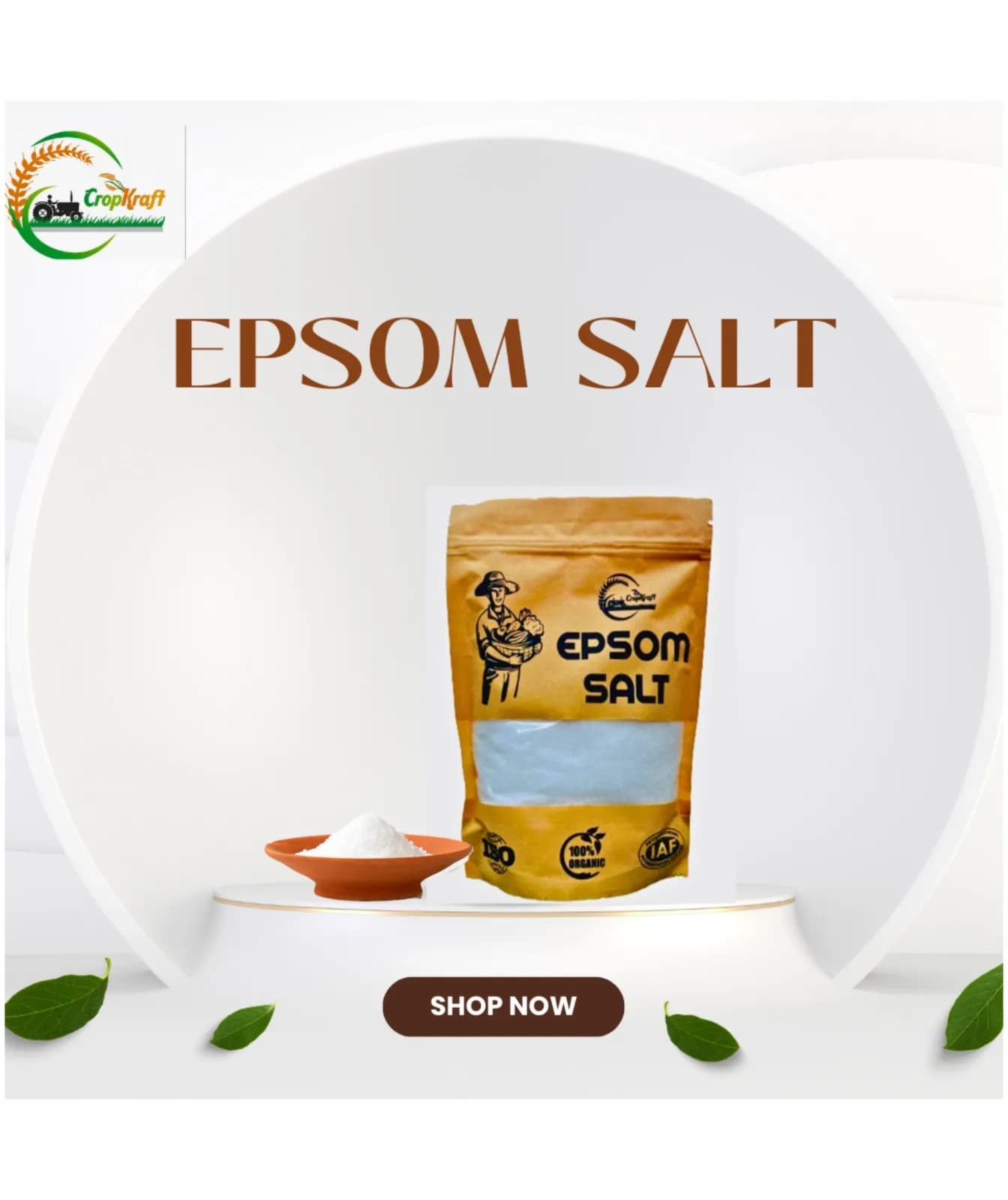 CROPKRAFT Epsom Salt (Magnesium Sulphate) Magnesium as Mg (9.7%) & Sulphur as S (12%) Powder - Image 2