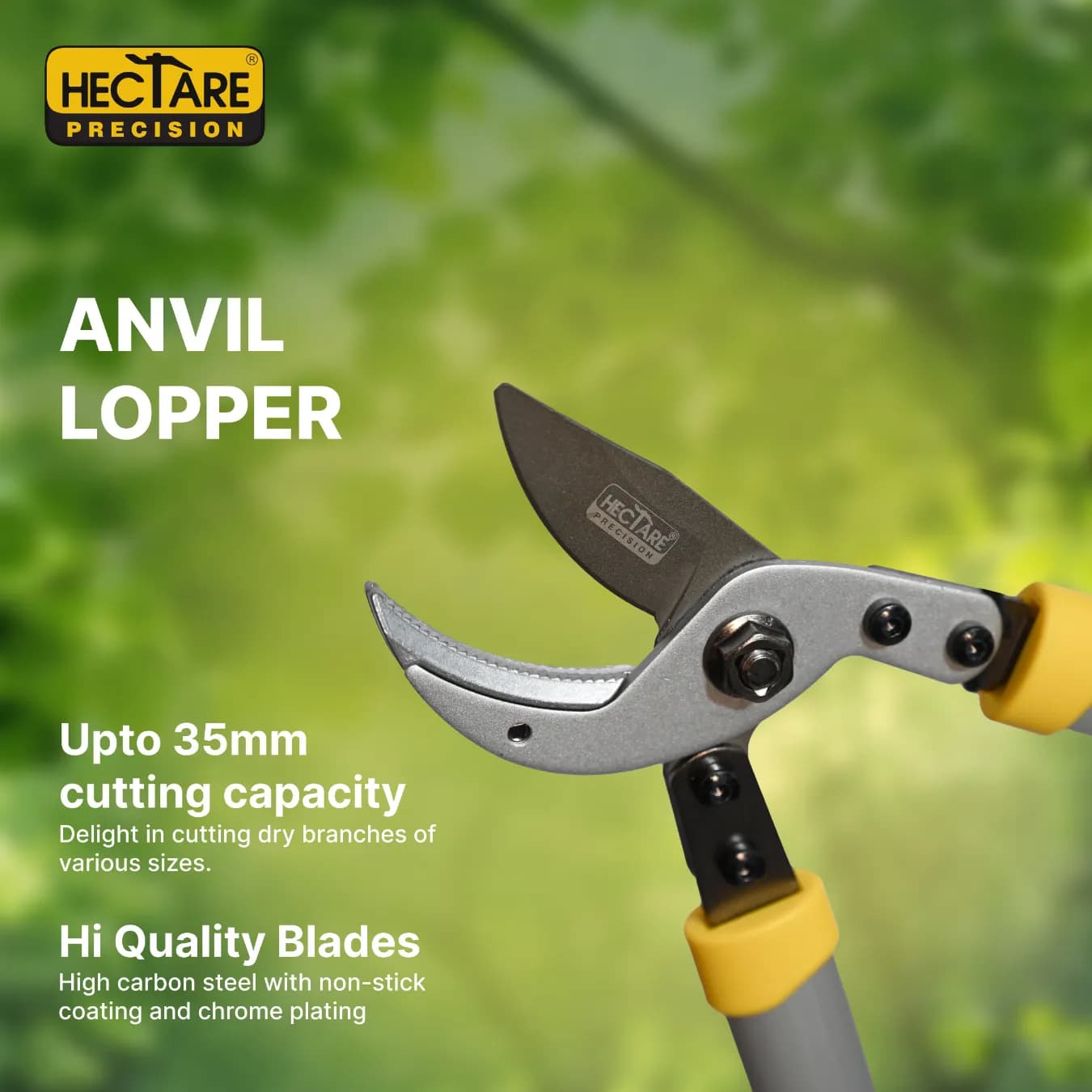 Hectare Precision Anvil Lopper Heavy Duty Tree Branch Cutter, 35 mm Cutting Capacity Tree Trimmer, Provides Optimal Leverage For Cutting Thick Branch - Image 2