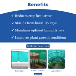 Anil Packaging Garden Shade Net 75% Shade , Sun Protected, UV Stabilized Material 4