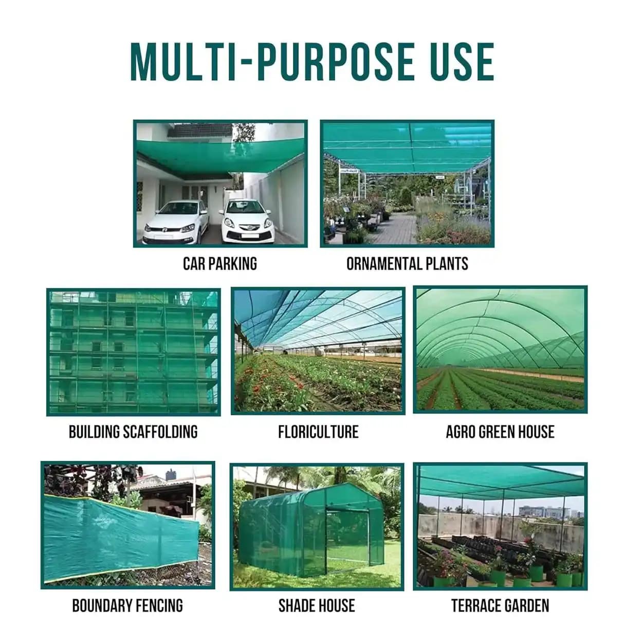 Singhal HDPE Shade Net 90% UV Protection For Plants & Gardening, Multipurpose - Image 3