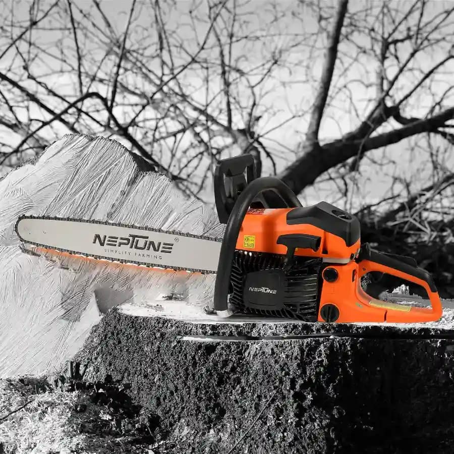 Neptune CS-58M Chain Saw Heavy Duty Powerful Magnesium Body, 58CC, 2 Stroke Petrol, 22inch Blade, Professional Cutting Trees, Garden, Agriculture - Image 9
