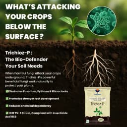 Utkarsh Trichoz-P (Trichoderma Viride 1.5% W.P.) Bio Pesticides, Protects Crop & Plants Against Soil-Borne Pathogens 3