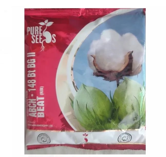 Kasvi Beat ABCH 148 BT BG II Hybrid Cotton Seeds, White and Big Bolls (475 Gram)