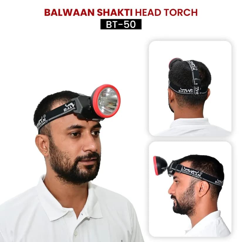 Balwaan Shakti LED BT-50 Flashlight Head Torch, 5W LED Light, Multi-Purpose Use - Image 3