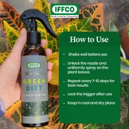 IFFCO Urban Garden Green Diet Organic Liquid Fertilizer, Boost Plant Growth, Balanced Nutrients For Indoor And Outdoor, Ready To Use 3
