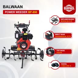 Balwaan BP-850 5.5 HP Diesel Power Weeder, 247CC, 32 Blades, 4-Stroke Engine, Easy Start Mechanism 2