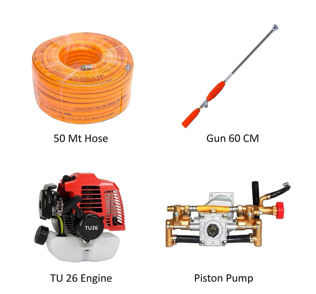 Vinspire Trolley Hand Push Portable Power Sprayer 60 L, 2 Stroke 26c Engine, Easy To Operate In Gardens, Farms, Orchards, And Other Agricultural Tasks - Image 3