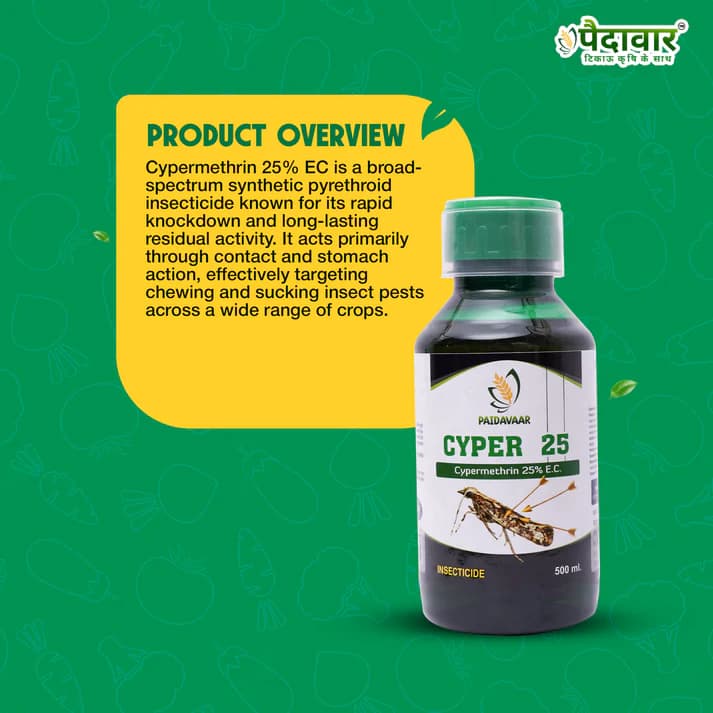 Paidavaar Cyper 25 Cypermethrin 25% EC Insecticide Powerful Broad Spectrum Crop Protection - Image 8