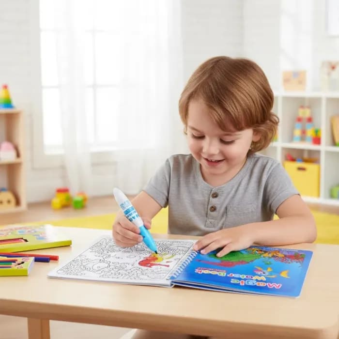 Magic Water Quick Dry Book Water Coloring Book Doodle With Magic Pen Painting Board - Image 2