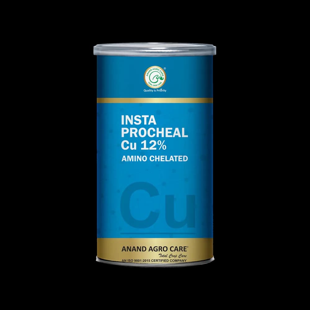 Anand Agro Insta Procheal Copper 12%, With Amino Chelated Copper, Enhances Photosynthesis And Respiration In Plants.
