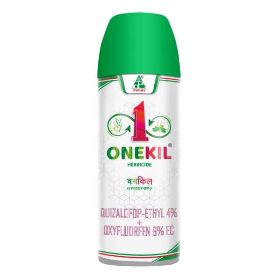 Dhanuka Onekill Quizalofop Ethyl 4% + Oxyfluorfen 6% EC Herbicide, Dual-Action For Weed Free Onion Crops