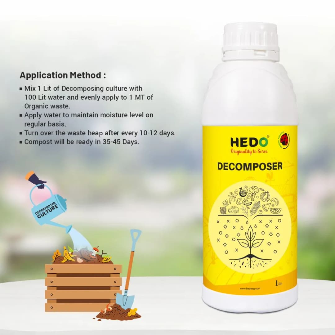 HEDO Waste Decomposer Liquid, Organic Liquid For Decomposition of Waste of Agriculture, Kitchen, Garden & Farming - Image 4