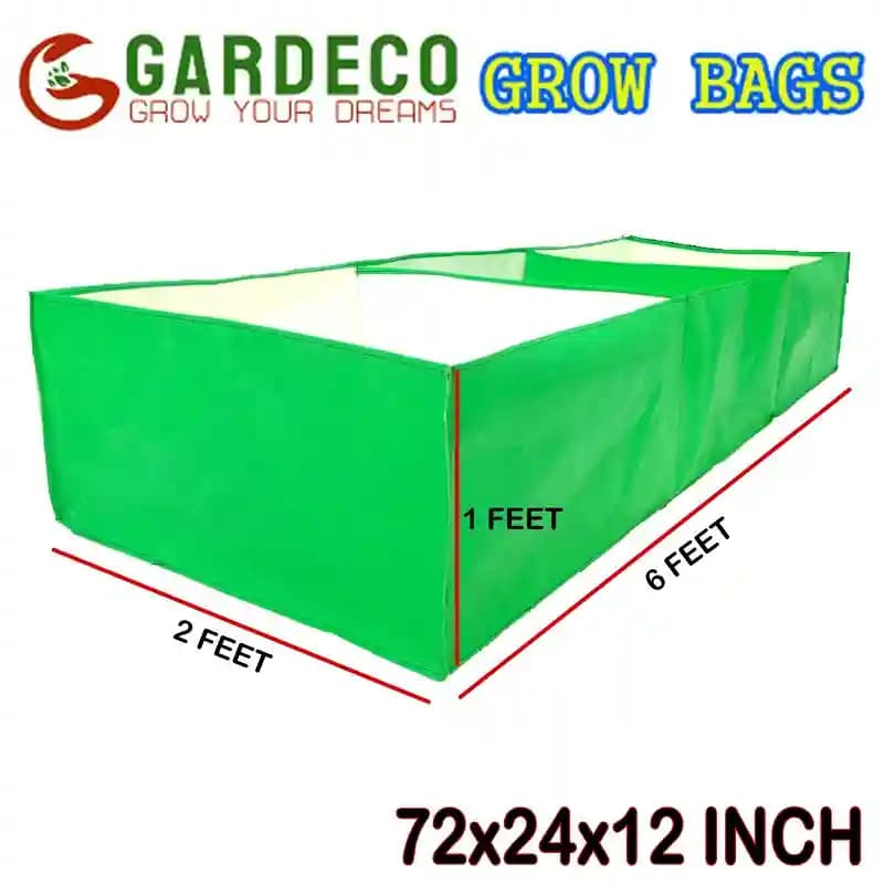 GARDECO 360 GSM HDPE UV Treated Heavy Duty Rectangle Type Grow Bags for Vegetable, Flower Plants - Image 5