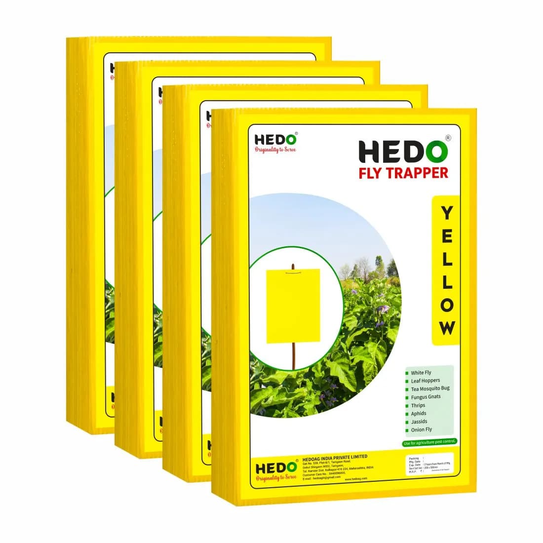 HEDO Eco A4 Size Yellow Sticky Trap For The Insects, Best For Organic Vegetable And Fruits Farming Pest Control - Image 3