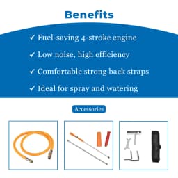 Balwaan BKS 35 Knapsack Petrol Power Sprayer 4 Stroke, Used For Spraying Liquid Solutions In Agricultural & Gardening Area, 25 Liter Tank Capacity 4